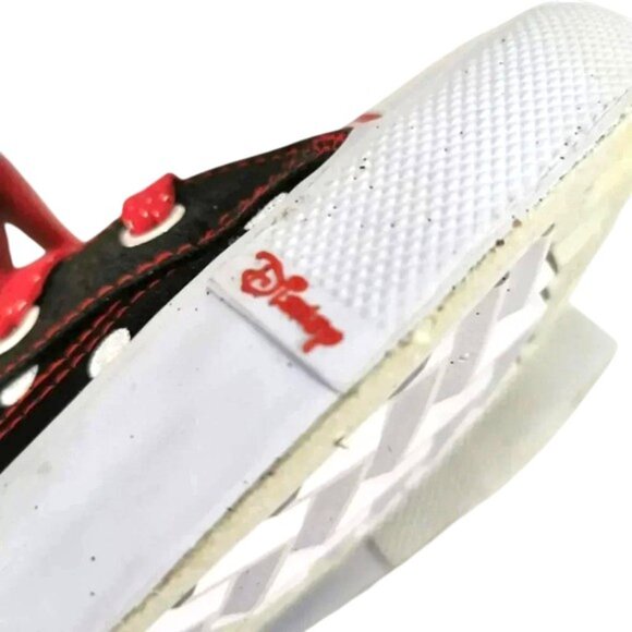 Disney Minnie Mouse Boots Size 6 M Black White Dot Red Lace Up  10 inch - Picture 6 of 8